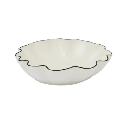 Winslow Ceramic Bowls | Ivory/Black