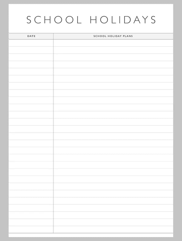 2025 Family Chaos Planner