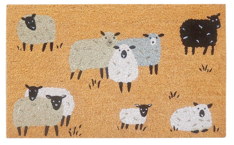 Sheep Doormat White & Grey