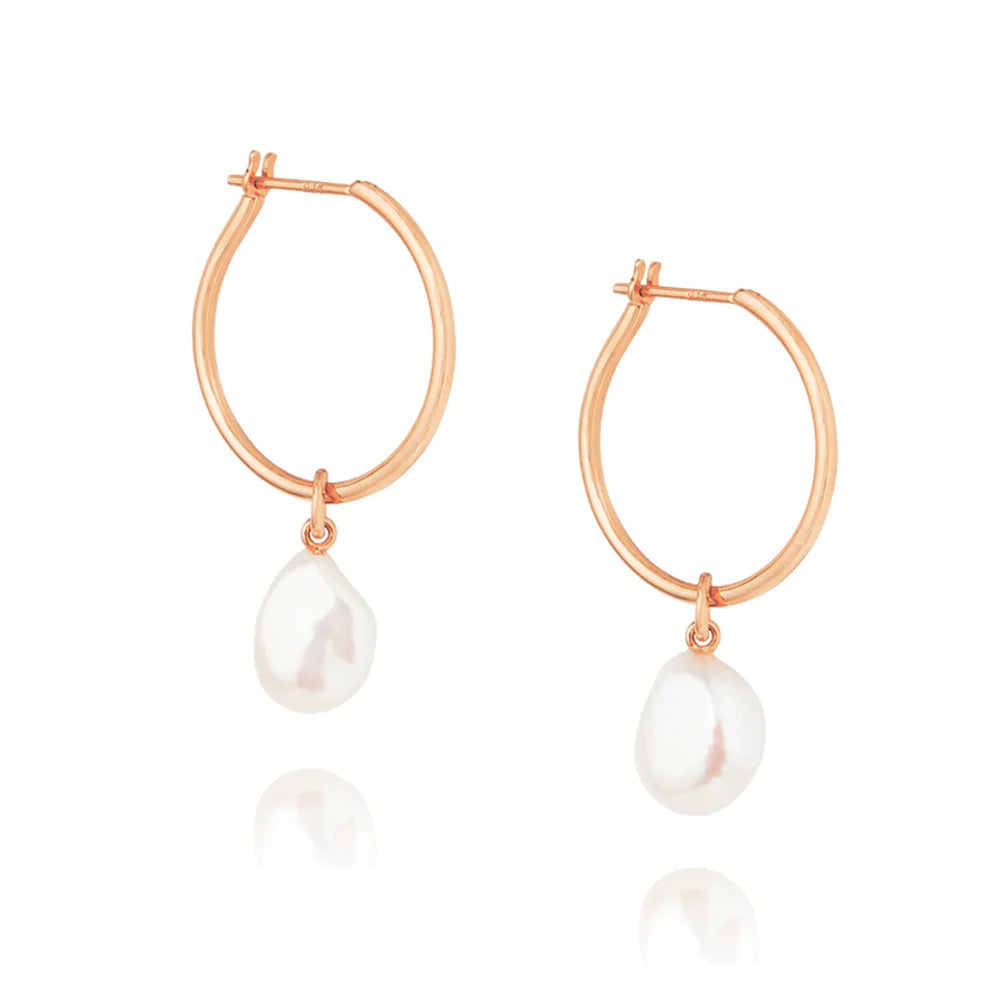 Baroque Pearl Willpower Huggie Earrings