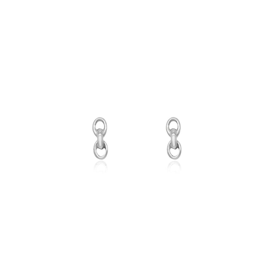 Chain Stud Earring | Sterling Silver