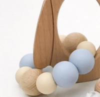 Woodland Silicone and Beech Wood Teether | Fox