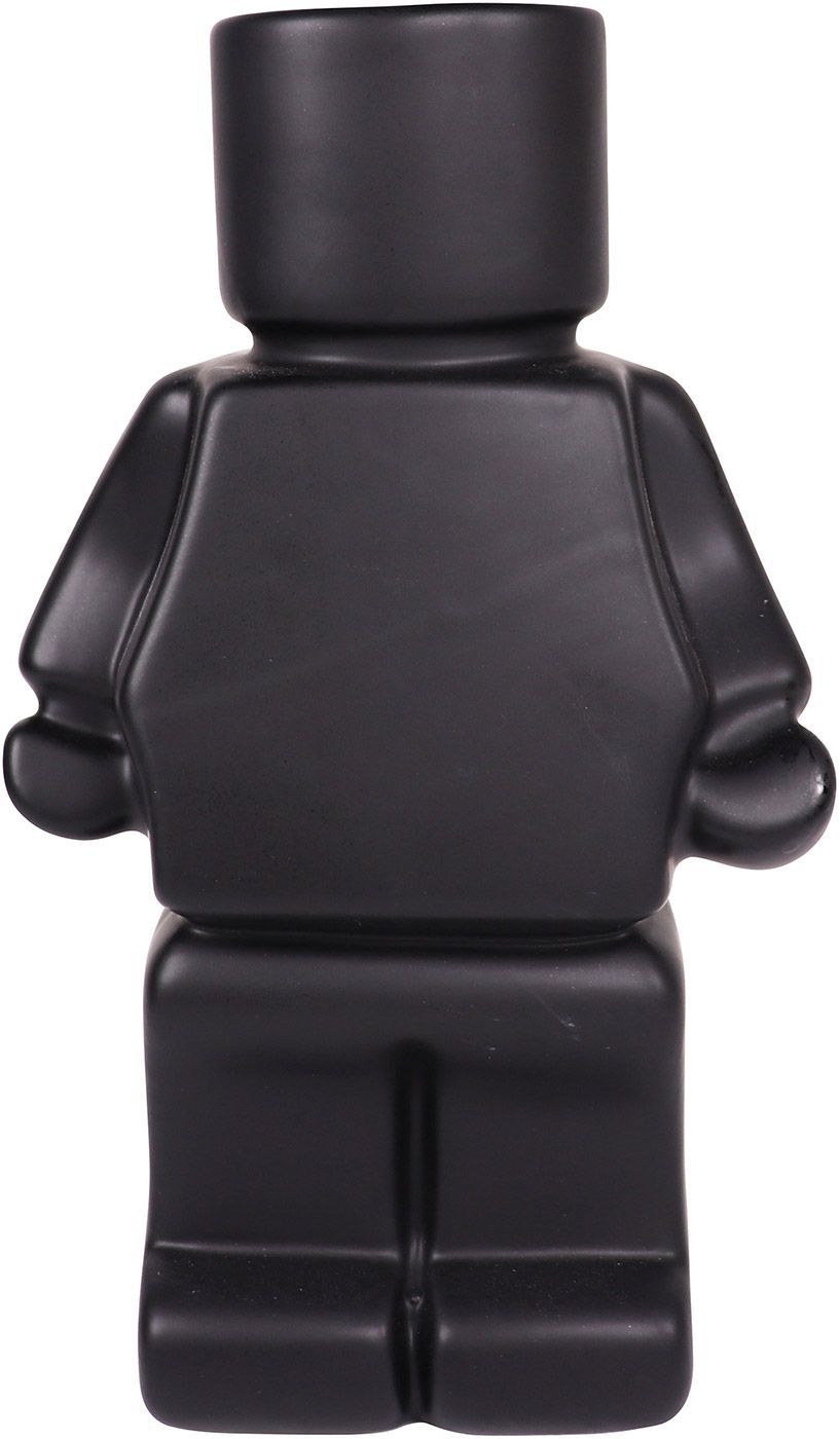 Block Man Planter Black 22cm