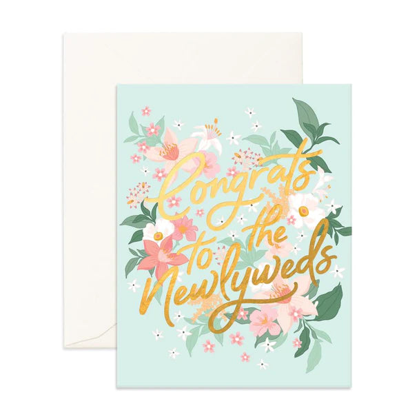 Congrats Newlyweds Bohemia Greeting Card