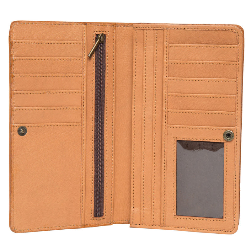 Calama Tooling Leather Slim Cowhide Wallet