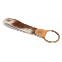 Cowhide Flat Keyring