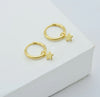 Tiny Star Huggie Hoop Earring