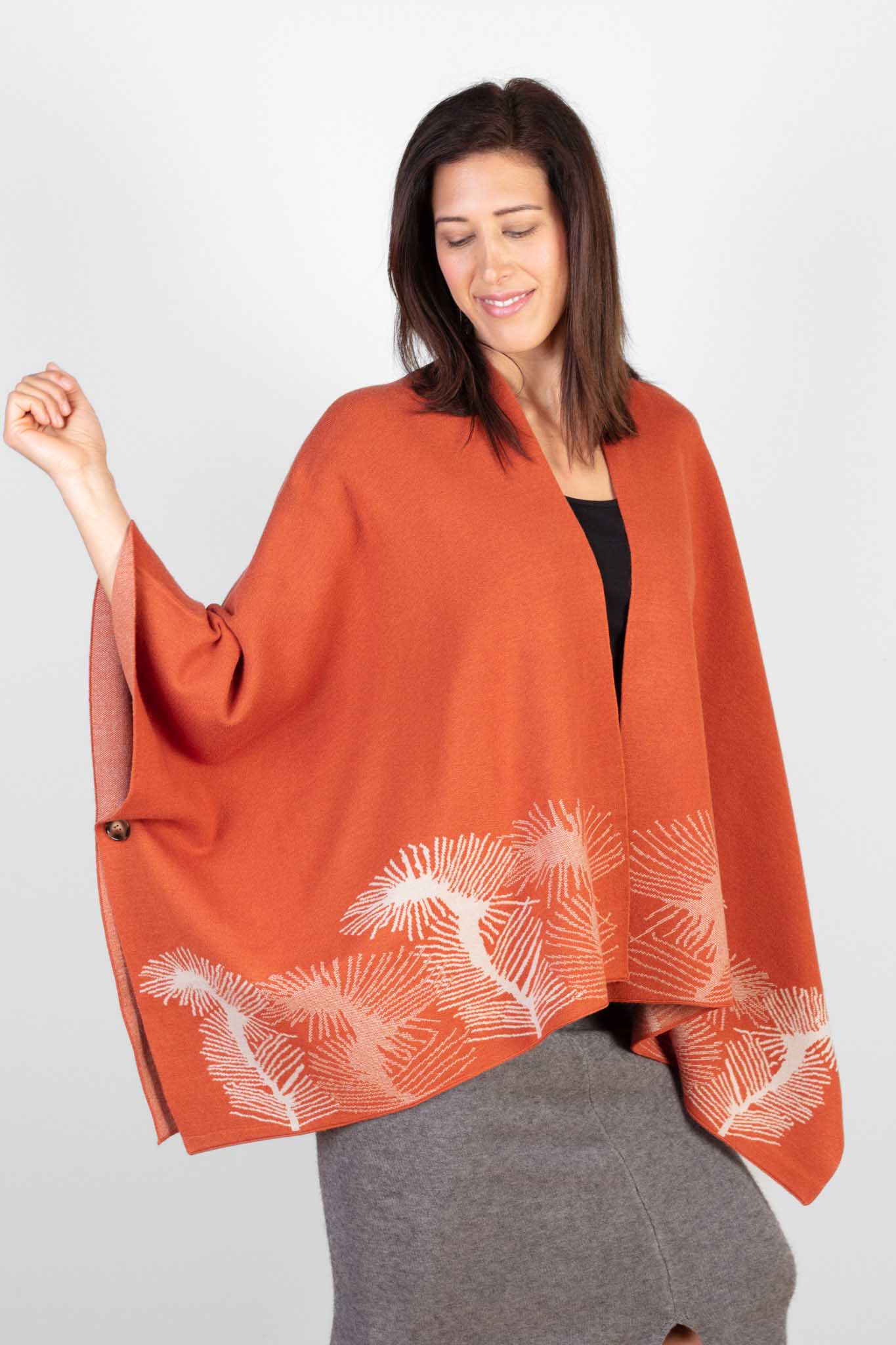 Rust Cashmere Cape