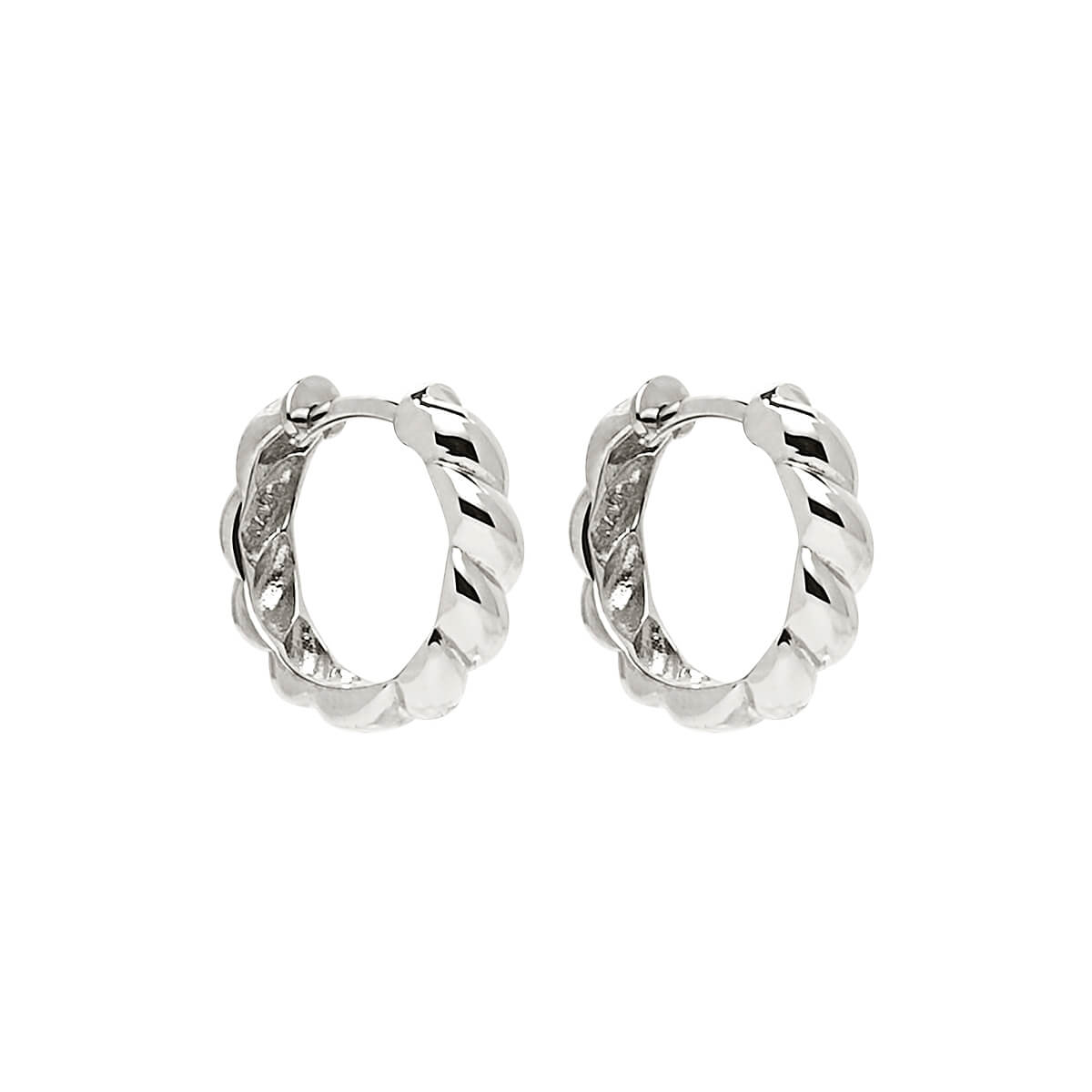 Zippy Twist Huggie Earring | Sterling Silver