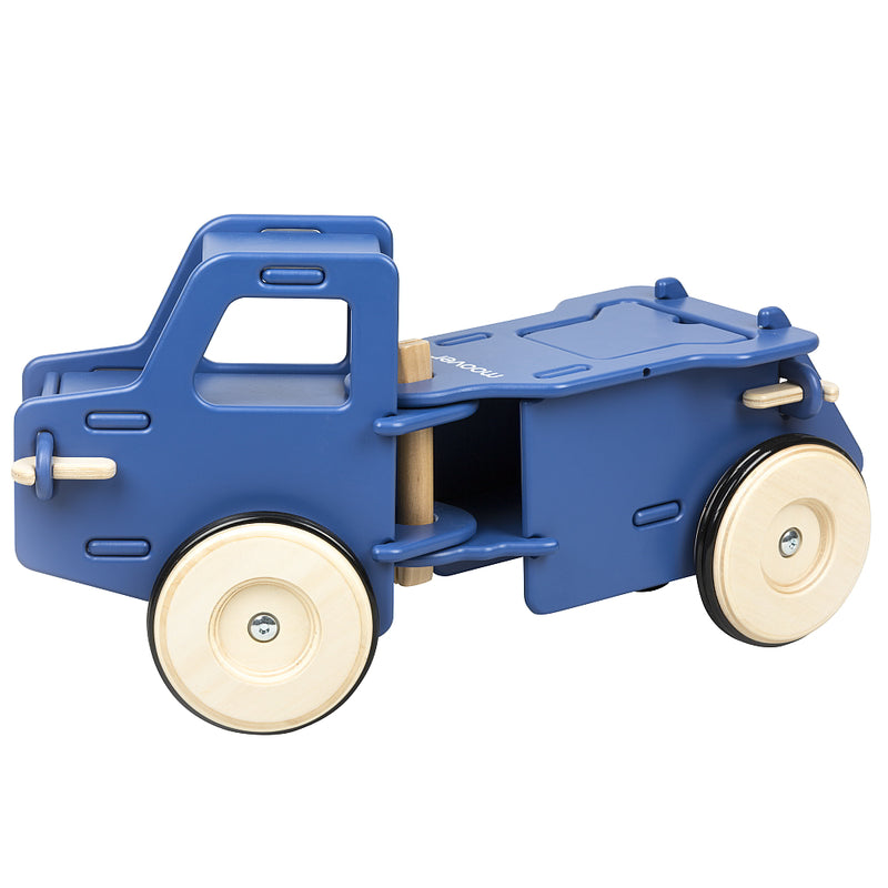 Wooden Dump Truck | Ride On Navy Blue