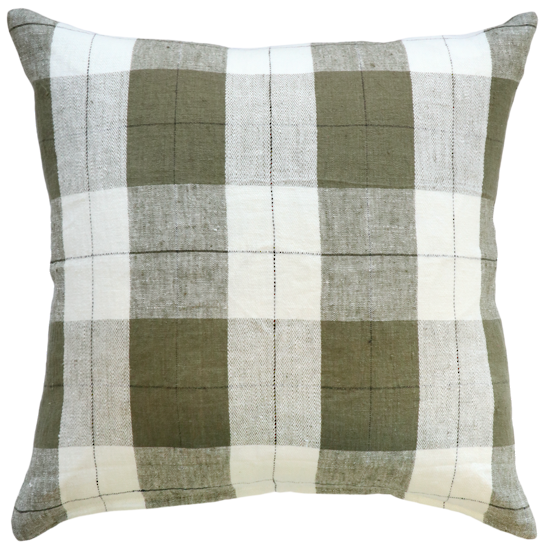 Willis Cushion | Olive/Ivory | 50x50cm