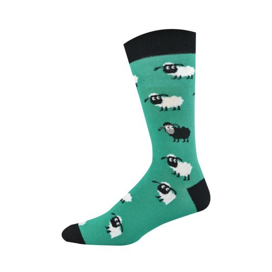 Sheep Green | Mens Bamboo Socks