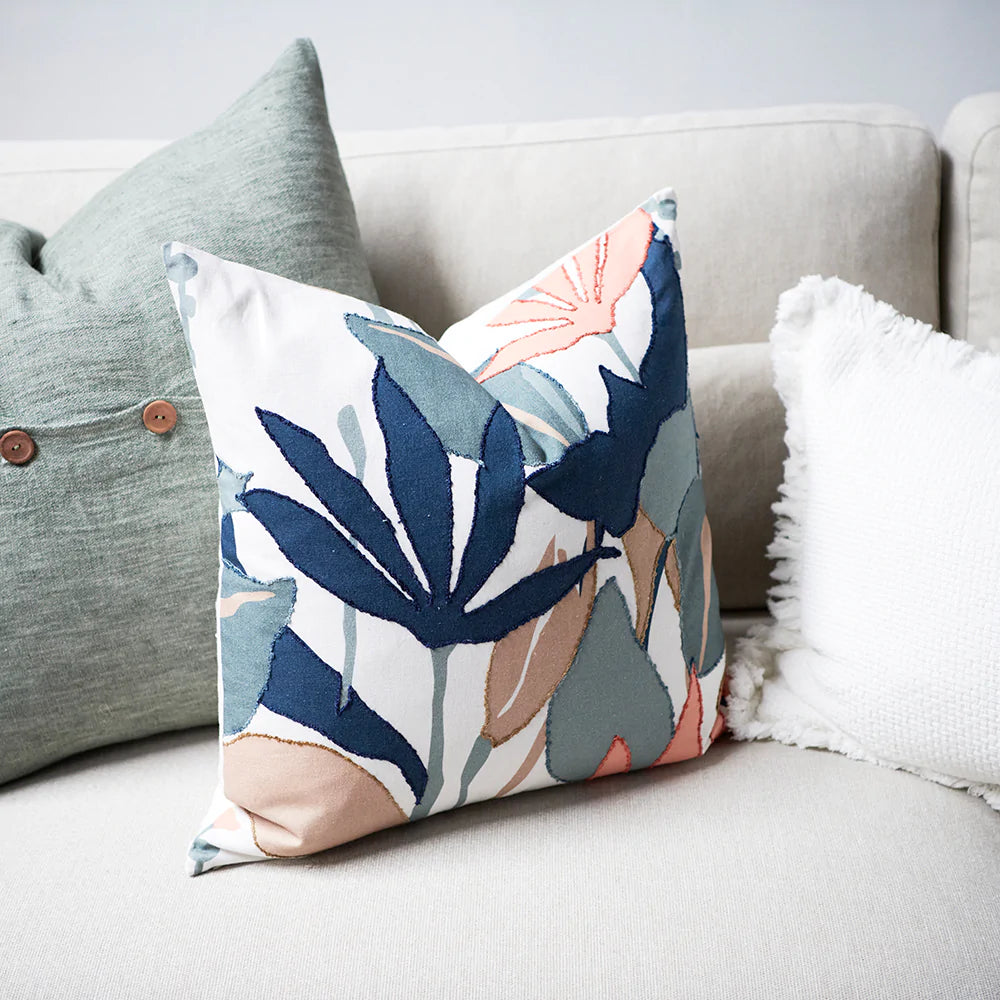 Camille Cushion | Pistachio/Navy