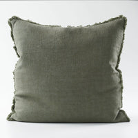 Luca Boho Khaki Linen Cushion | Assorted Sizes