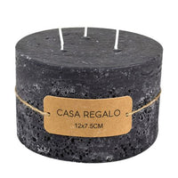 Earth Pillar Candle |  Charcoal