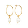 Baroque Pearl Willpower Huggie Earrings