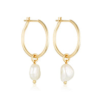 Baroque Pearl Willpower Huggie Earrings