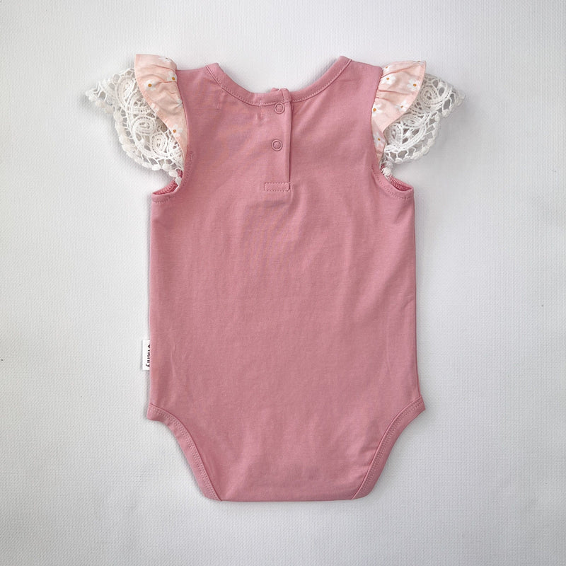 Baby Girls Knit Romper | Dusty Peach