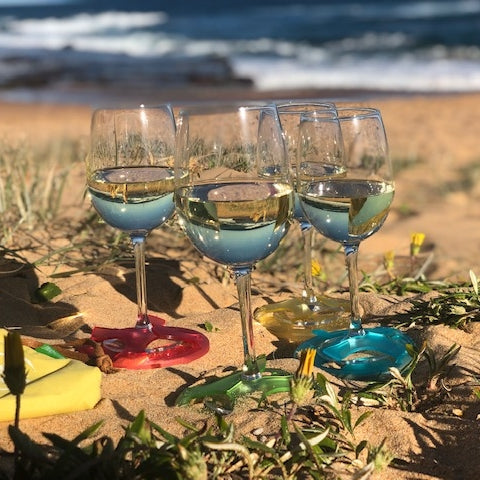 Beach wine glass holder sale