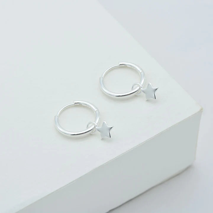 Tiny Star Huggie Hoop Earring