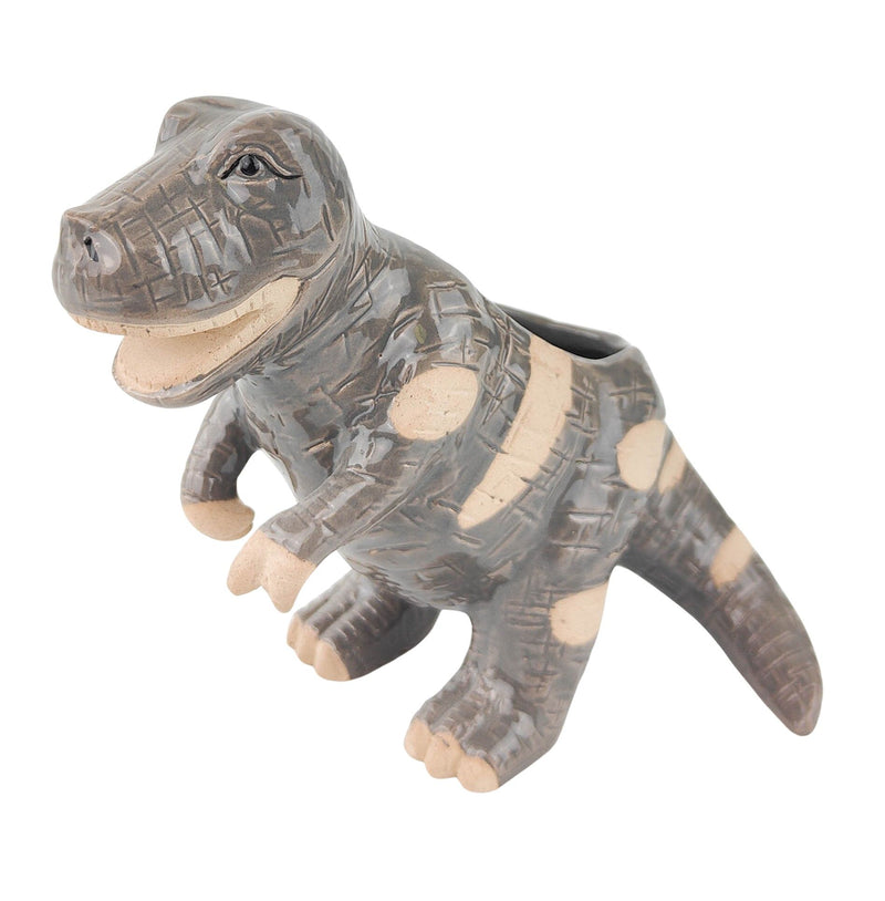 T-Rex Dinosaur Planter | Grey