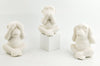 Three Wise Monkeys Ornament | Sand | Set Of 3