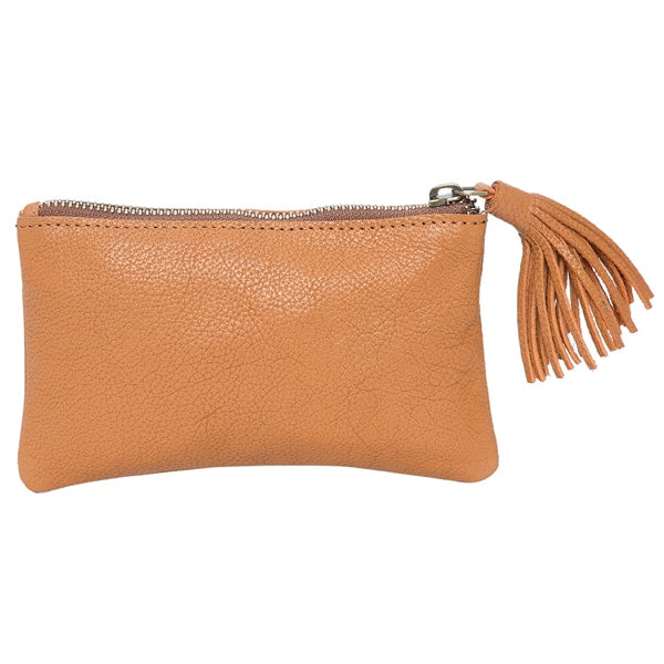 York Small Tassel Leather Coin Purse